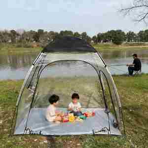 Tente de camping multifonctionnelle portable quatre saisons en PVC transparent, résistante aux intempéries, avec chambre individuelle, 180x130x160cm - Product Image 1