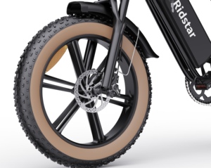 Batterie de vélo 48V 15Ah avec écran LCD, freins à disque avant et arrière, moteur 1000W, 7 vitesses, pneus larges 4.0, éclairage de sécurité, Q20- Luxe Mini Bike - Product Image 4