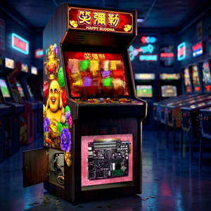 Placa PCB de juego multilínea Happy Buddha Amusement con doble pantalla, interfaz táctil RS232 para salas de juegos arcade, personalizada. - Product Image 3