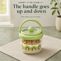 Bol à yaourt portable avec couvercle et cuillère, tasse transparente pour petit-déjeuner, salade de fruits, dessert, soupe sucrée, céréales, collation, récipient pour repas