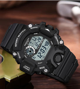 SANDA 326 Nouvelle Arrivée Montre-bracelet pour Homme, Mouvement Numérique Électronique, Affichage LED Lumineux, Montre de Sport Extérieure Étanche - Product Image 5