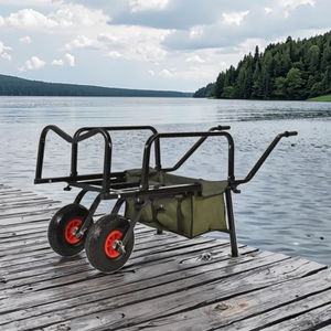 OEM özelleştirilebilir hafif çelik kauçuk malzemeler-sazan balıkçılık arabası el arabaları arabaları için Barrow tekerlekli konteyner platformu - Product Image 5