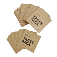 Petits sachets thermoscellables de 5 ml pour shampooing, revitalisant, crème pour le visage, impression personnalisée, pochette en papier kraft biodégradable pour cosmétiques