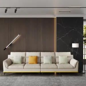Couro mansão móveis canto secional modulares sofás design moderno luxo sofá para casa
