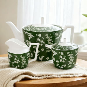 Plato <span class=keywords><strong>de</strong></span> Cena <span class=keywords><strong>de</strong></span> Porcelana Fina Verde <span class=keywords><strong>para</strong></span> Catering, <span class=keywords><strong>Alquiler</strong></span> <span class=keywords><strong>para</strong></span> Hoteles y <span class=keywords><strong>Eventos</strong></span>, Vajilla <span class=keywords><strong>de</strong></span> Cerámica Esmaltada, Juego <span class=keywords><strong>de</strong></span> Cubiertos, Taza <span class=keywords><strong>de</strong></span> Café y Platillo - Product Image 4