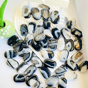 Piedra de Palma de Ágata Negra, Piedra Preciosa Natural de Cristal Curativo de Alta Calidad al por Mayor para Meditación - Product Image 4