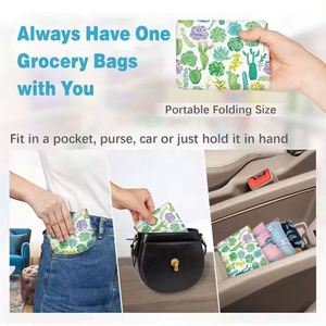 Bolsa de Compras Plegable Reutilizable de Poliéster RPET con Patrón Geométrico Personalizado, Ecológica y Duradera, al por Mayor - Product Image 6