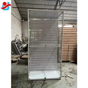 <span class=keywords><strong>Vitrina</strong></span> <span class=keywords><strong>de</strong></span> cristal alto <span class=keywords><strong>de</strong></span> fábrica <span class=keywords><strong>de</strong></span> Guangzhou, marco <span class=keywords><strong>de</strong></span> Metal plateado, diseño <span class=keywords><strong>de</strong></span> iluminación, listón, respaldo <span class=keywords><strong>de</strong></span> pared, ganchos colgantes, vitrinas - Product Image 6