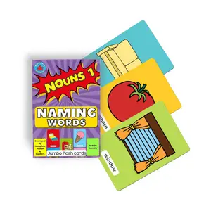 Custom Educational Memory Flash Cards Spanish & English Kids Learning Alphabet Card Free Sample