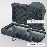 Mini boîte en aluminium verrouillable pour cartes gradées standard, boîte de protection résistante aux chocs pour cartes gradées de sport et de TCG