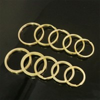 Vente en gros d'accessoires pour sacs en laiton massif de haute qualité, écologiques et durables, porte-clés plats de 10 à 38 mm, couleurs personnalisées, marque ShenWan