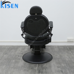 KISEN Premium Quality <b>Retro</b> Barber <b>Chair</b> Reclining Feature PU Leather 360 Degree Rotation Eco-Friendly Design - Product Image 3