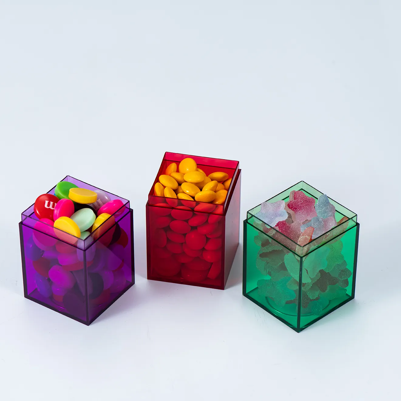 Fabrication de boîtes en acrylique transparent de qualité alimentaire, boîte en plexiglas pour distributeur de bonbons en acrylique exquis en plexiglas transparent M