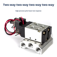 Terminal Durable 24vdc 220vac 1/8 Pouces Pneumatique Électrovanne Distributeur Collecteur 5/2 air Swith 4v110-06 pour Machine Textile