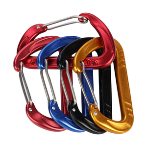 Mousqueton en aluminium durable 5KN EH1304U pour l'industrie générale et le camping, avec logo personnalisable, anodisé en usine, à verrouillage par câble - Product Image 4