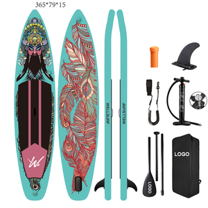 กระดานโต้คลื่นแบบพองลมขนาด 11.6 ฟุต 350 ซม. รุ่น Customized Surfing พร้อมอุปกรณ์เสริมคุณภาพสูงสำหรับตกปลาและเล่นเซิร์ฟ - Product Image 2