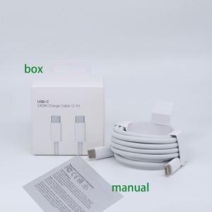Precio <span class=keywords><strong>de</strong></span> Fábrica al por Mayor, <span class=keywords><strong>Cable</strong></span> USB-C a C <span class=keywords><strong>de</strong></span> 2m 240w con Manual para iPhone 15, Cables <span class=keywords><strong>de</strong></span> Carga y Datos para iPad y Macbook - Product Image 2