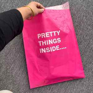 Custom Print Peach Biodegradable Poly Post Mailer Clothing Packing Plastic Mailing Shipping <b>Bag</b> for Clothing Postal Courier <b>Bag</b> - Product Image 1