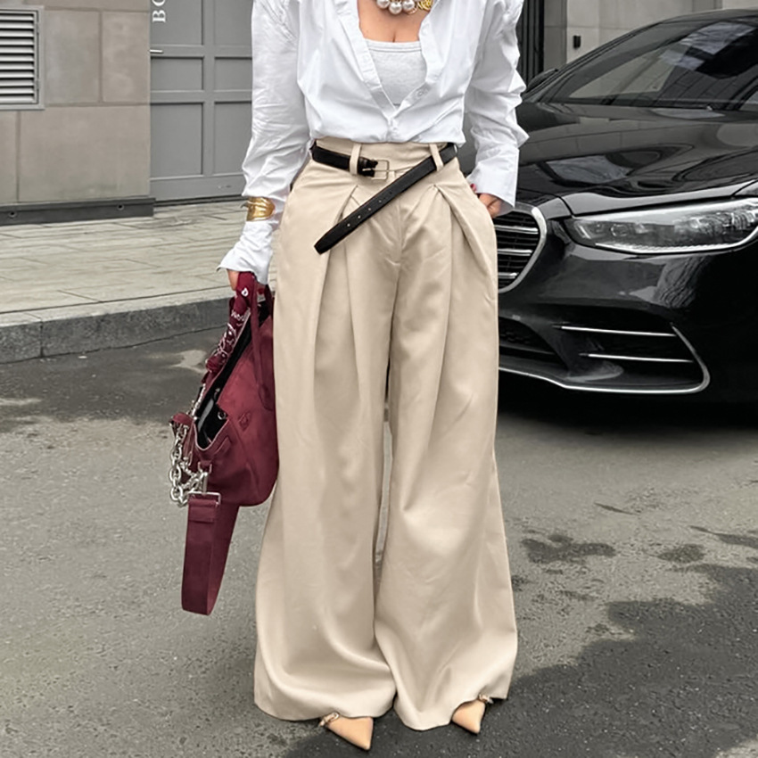 Baggy Pleated Pants - 2025 New Style High Waist Wide Leg