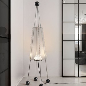 Lampadaire design original en acier inoxydable chromé, source de lumière LED, commande par interrupteur, pour salon, chambre à coucher, bureau, décoration - Product Image 1