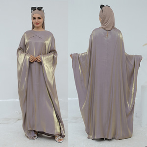 2025 vestido Abaya abierto elegante para <span class=keywords><strong>mujer</strong></span>, <span class=keywords><strong>traje</strong></span> árabe islámico de manga larga informal, estilo modesto musulmán <span class=keywords><strong>tradicional</strong></span> con bufanda - Product Image 6