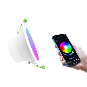 Moderna Lámpara LED de Techo de 10W con wifi, zigbee, aluminio, compatible con <span class=keywords><strong>Alexa</strong></span>, 90mm, tricolor, inteligente, con control Tuya para el hogar. - Product Image 1