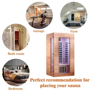 <span class=keywords><strong>Sauna</strong></span> Moderna Monoposto in Legno con Riscaldamento <span class=keywords><strong>a</strong></span> Infrarossi, Estensibile, per Interni, Colore Bianco - Product Image 2