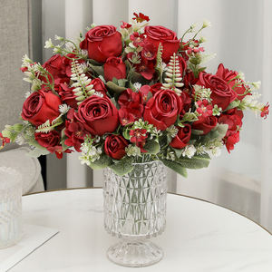 Ramo de Rosas <span class=keywords><strong>Kimberley</strong></span> de Seda Artificial de Alta Calidad, Flor de Franela para el Día de San Valentín, Decoración Suave para Bodas y Hogar - Product Image 4