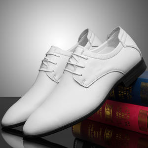 <b>White</b> <b>Men's</b> Leather <b>Shoes</b> | Summer Breathable & Comfortable Cowhide <b>Shoes</b> | Business <b>Casual</b> Footwear for <b>Men</b> - Product Image 2