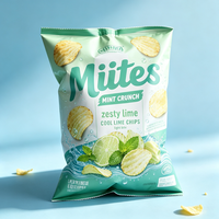 Sachets personnalisables en PE à trois soudures latérales avec impression en héliogravure pour chips, snacks et aliments (qualité alimentaire)