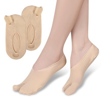 Invisible Deux Toed Hallux Valgus Orthopédique et Pouce Oignon Soulagement De La Douleur Séparateur D'orteil Séparateurs De Chevauchement D'orteil Chaussette De Bateau