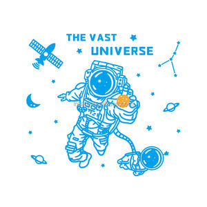 สติ๊กเกอร์ติดผนังอะคริลิค ลายการ์ตูนนักบินอวกาศ ยานอวกาศ ดาวเคราะห์ สำหรับตกแต่งบ้าน ห้องนั่งเล่น ห้องนอน ฉากหลังโซฟา ตกแต่งผนัง - Product Image 4