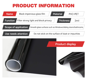 Salle d'obscurcissement <span class=keywords><strong>Film</strong></span> <span class=keywords><strong>occultant</strong></span> Rouleau 0% VLT Teinte de confidentialité Prévention des UV Contrôle du <span class=keywords><strong>soleil</strong></span> 100% <span class=keywords><strong>Film</strong></span> de fenêtre <span class=keywords><strong>occultant</strong></span> 60inchX100ft - Product Image 4