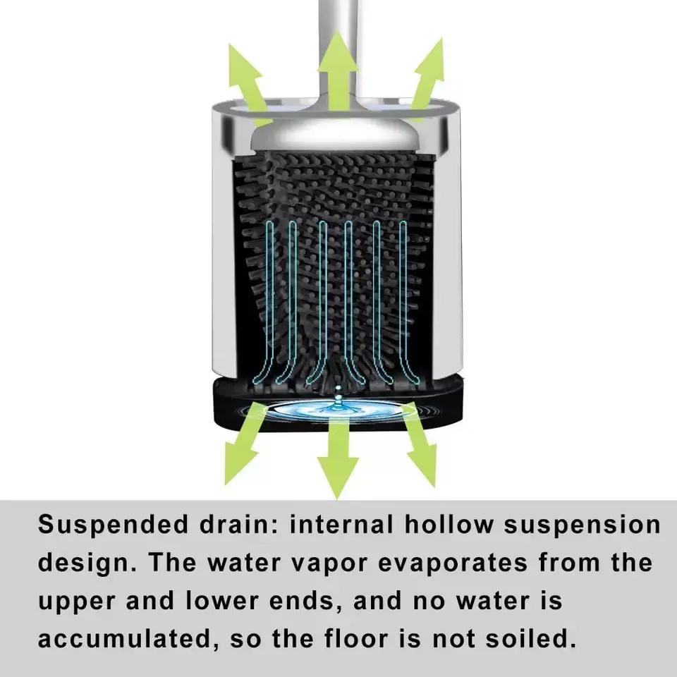 नई लोकप्रियता गर्म बिक्री उत्पादों सिलिकॉन बाथरूम शौचालय की सफाई के लिए शौचालय ब्रश सेट शौचालय ब्रश और धारक सेट
