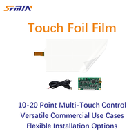 Nouveau film LED transparent interactif de 27 pouces, tablette tactile USB, écran tactile 16:9, film imperméable pour les entreprises