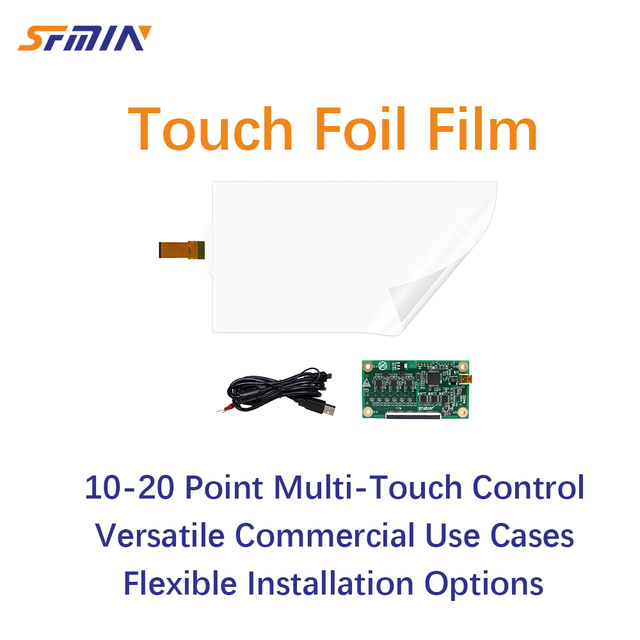 New 27 Inch Transparent LED Film Interactive Tablet USB Finger Touch Screen Display 16:9 Waterproof Foil Film for Business
