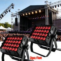 2 projecteurs LED étanches IP65 pour événements scéniques, 24x15W, lumière de ville couleur RGBWA UV 6-en-1, projecteur mural LED, projecteur d'inondation LED