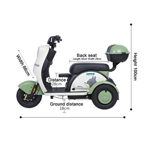 Triciclo Eléctrico de 3 Ruedas Amarillo Gris, Scooter para Adultos con Caja de Almacenamiento Trasera - Product Image 2