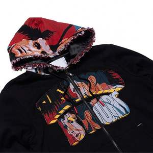 Sweat à capuche streetwear zippé 500 g/m² personnalisé avec col à capuche brodé de créateur pour les marques de vêtements - Product Image 1