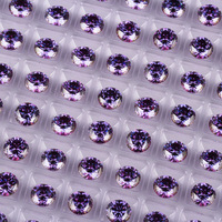 Mosonite rouge plaquée ronde 3mm à 10mm Mosonite violette plaquée pierre nue certificat Vvs diamants