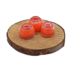 Embouts d'écouteurs en mousse à mémoire de forme en silicone, accessoires pour écouteurs intra-auriculaires, remplacement, doux, respectueux de la peau, antidérapants, orange transparent - Product Image 4