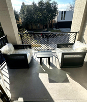 Conjunto de Sofá Cama para Exteriores - Estructura de Aluminio, Tela Impermeable, Diseño Moderno para Uso en Hoteles y Parques