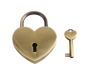爱心挂锁迷你挂锁礼品盒爱心结婚礼品垫锁 - Product Image 2