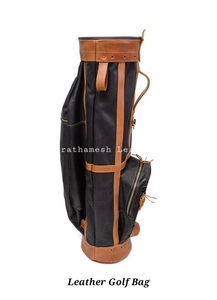 Sacs de golf en cuir 100% personnalisés, de luxe, OEM, pour chariot, vente en gros, en PU et cuir véritable, haute qualité, tendance 2025, sac de golf PLBGB en cuir premium - Product Image 5