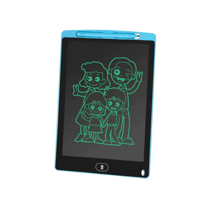 Papan gambar LCD anak-anak, papan tulis elektronik LCD energi cahaya untuk belajar ditarik tangan