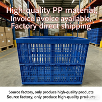 Caisse pliable en plastique empilable robuste pour le stockage logistique industrielle