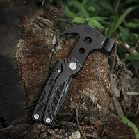 Marteau à griffes multifonction 13 en 1, manche en aluminium, outil de survie et de sécurité pour le camping et les situations d'urgence, avec sac en nylon, personnalisable OEM