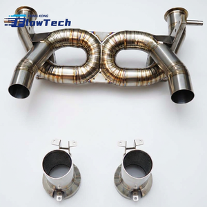 Sistema de escape de alto rendimiento para Lamborghini Aventador SVJ 6.5 de aleación de titanio Catback con silenciador y válvula - Product Image 3