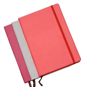 Wholesale Moleskin Custom A5 PU Leather Hard Cover Notebook Dairy Journal Notebook With Elastic Band and Custom Logo