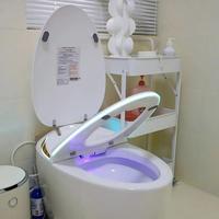 Couvercle de siège de toilette intelligent, toilette carrée à fonctionnement automatique, chasse d'eau poreuse super tourbillonnante, toilette intelligente monobloc